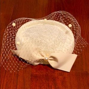 Vintage style wedding tea party hat bridal